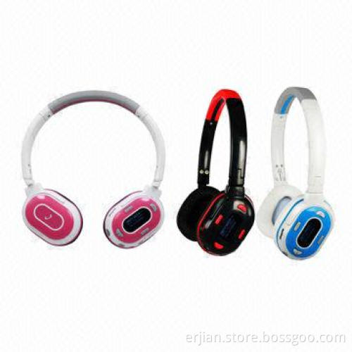 Stereo Bluetooth Foldable Headset with MP3 Player, Soft Earpiece and Great Sound, Used for iPhone
